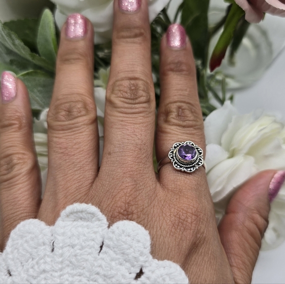 ❤️ HEALING FLOWER STERLING SILVER RING - Picture 2 of 4